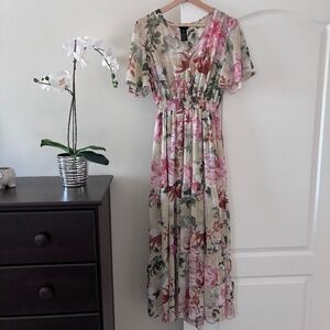 Kate & Lily floral tiered maxi dress women’s size 8